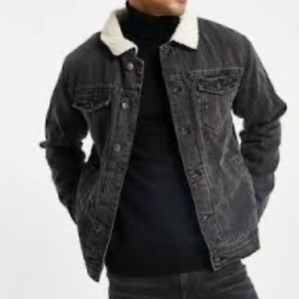 Fuzzy Jean Jacket